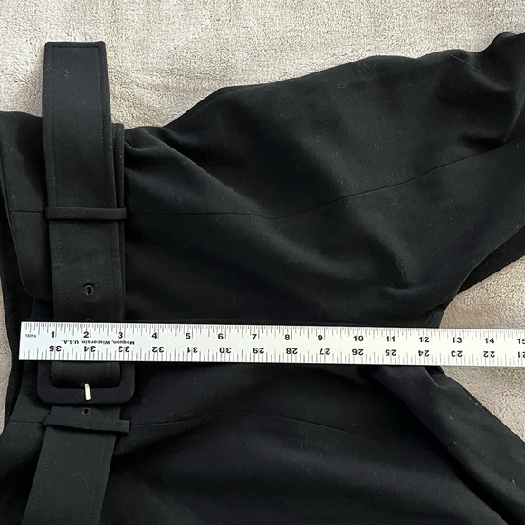 Theory Black Cigarette Camogie High Rise Belted Pants Size 6 Chic Elegant - Picture 11 of 12